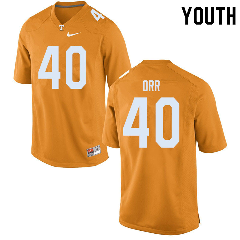 Youth #40 Fred Orr Tennessee Volunteers College Football Jerseys Sale-Orange